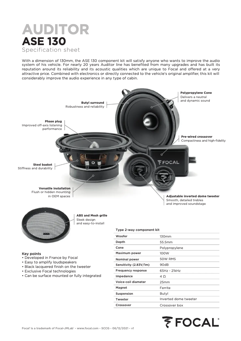 First page image of the manual for ASE 130