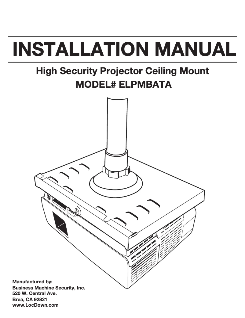 Image de la première page du manuel de l'appareil ELPMBATA