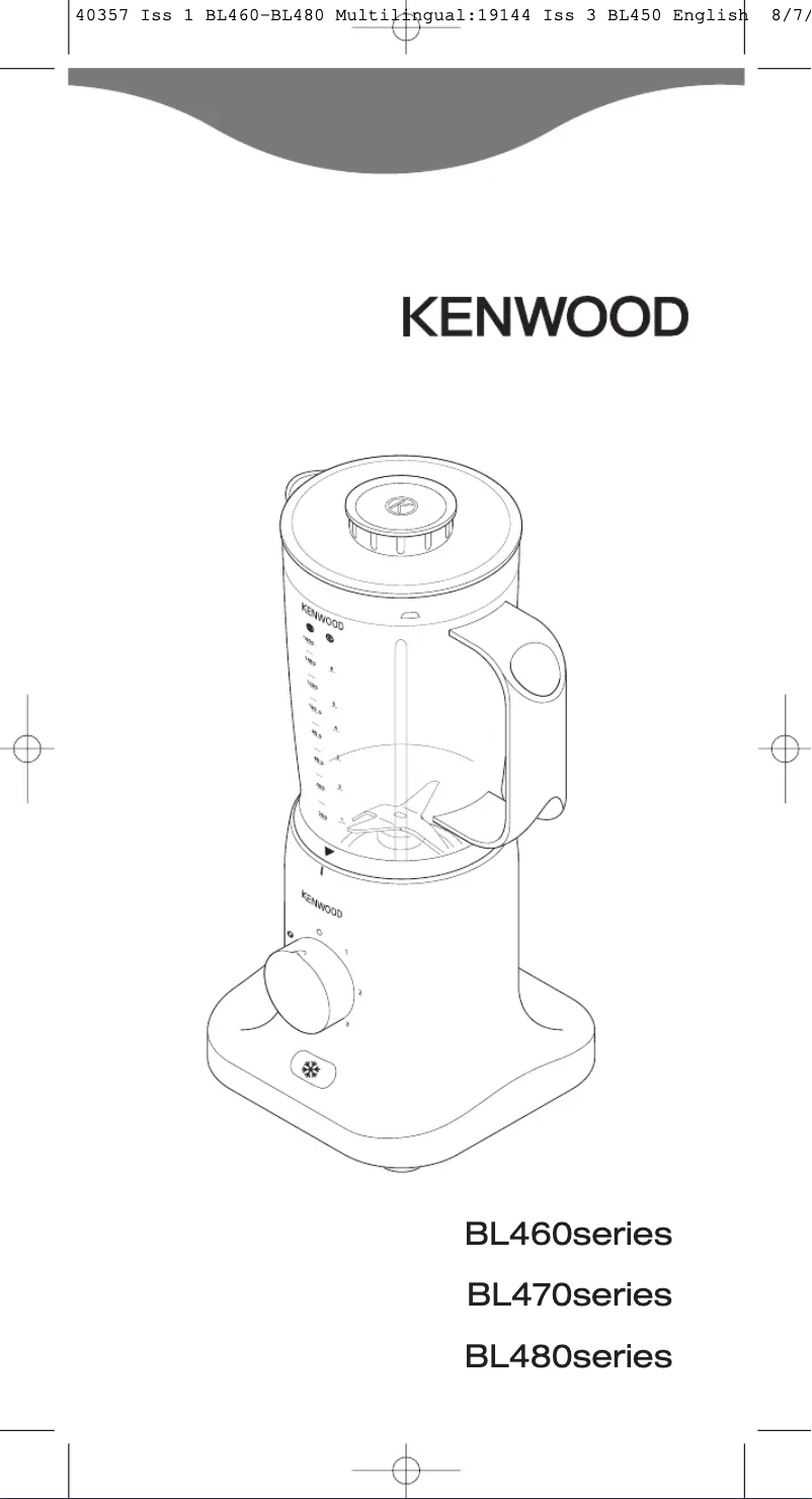 First page image of the manual for BL470