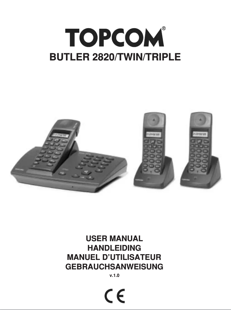 Page 1 of the manual User Manual Topcom Butler 2820 triple