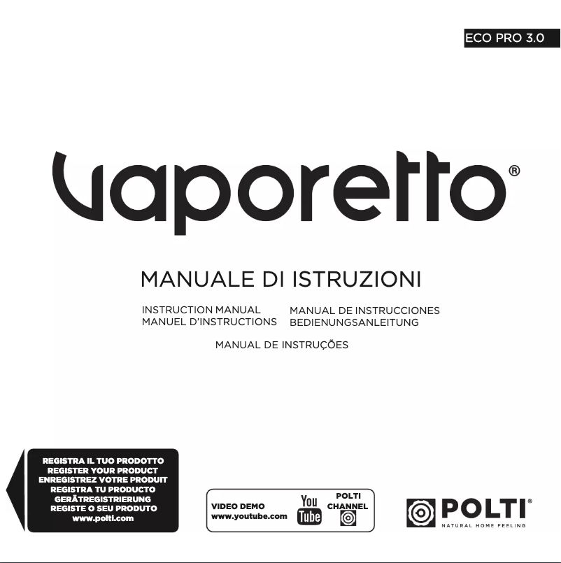 First page image of the manual for Vaporetto Exo Pro 3.0