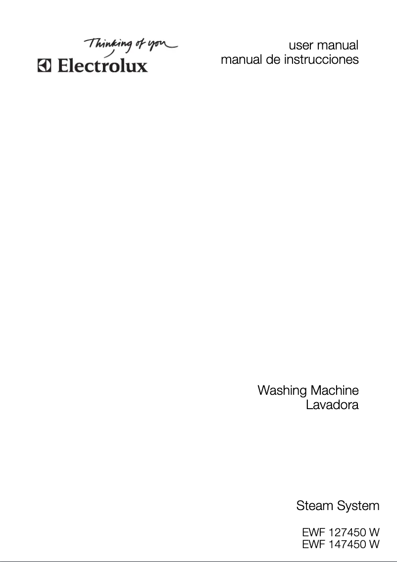 First page image of the manual for EWF147450W