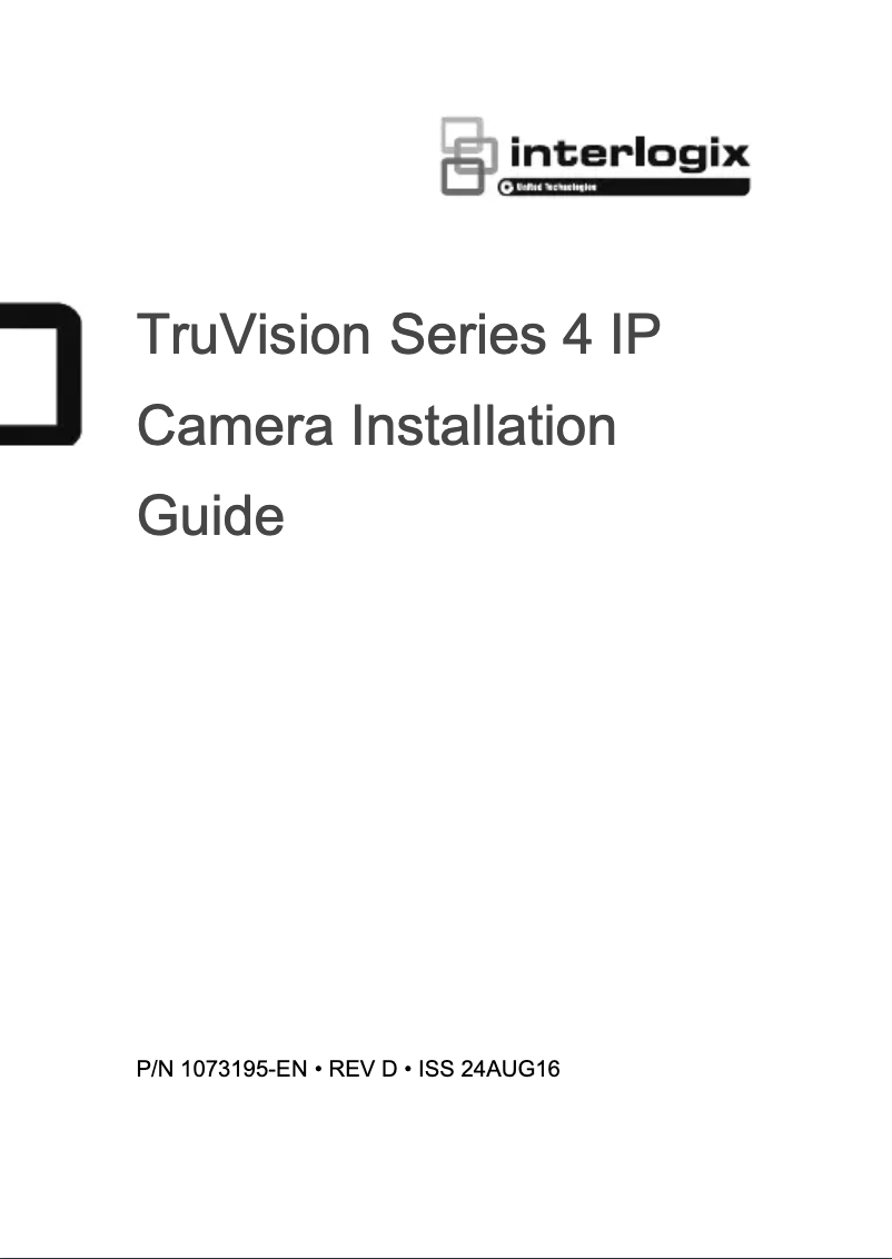 First page image of the manual for TruVision TVC-5403