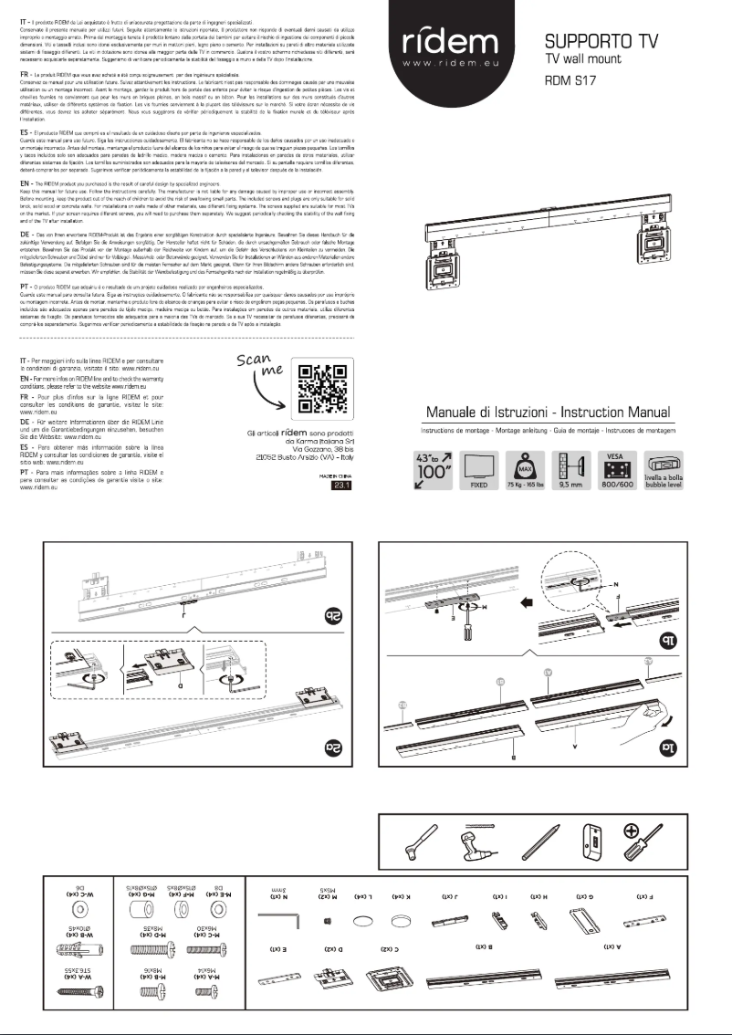 Page 1 of the manual User Manual Ridem RDM S17