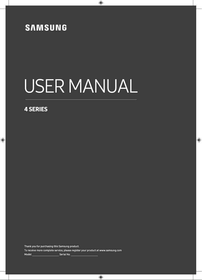 First page image of the manual for UE24N4305AE