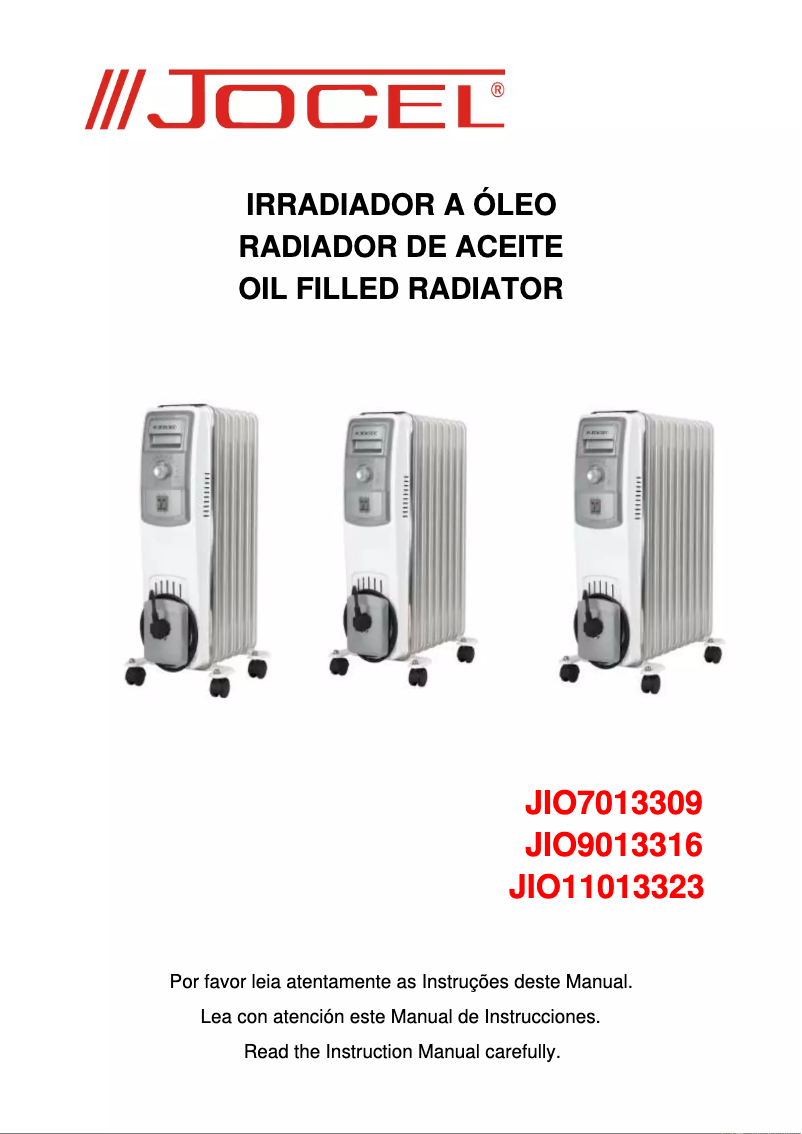 Page 1 de la notice Manuel utilisateur Jocel JIO11013323