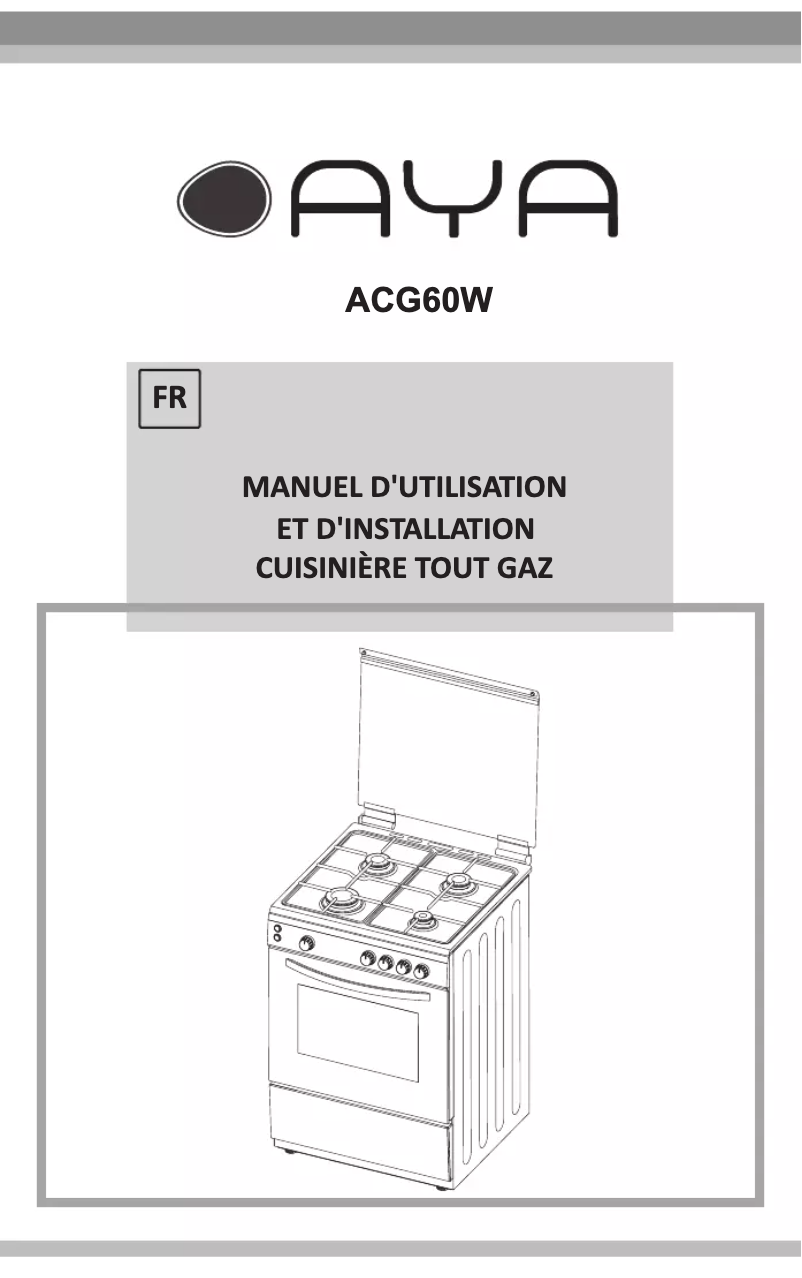 Page 1 of the manual User Manual AYA ACG60W