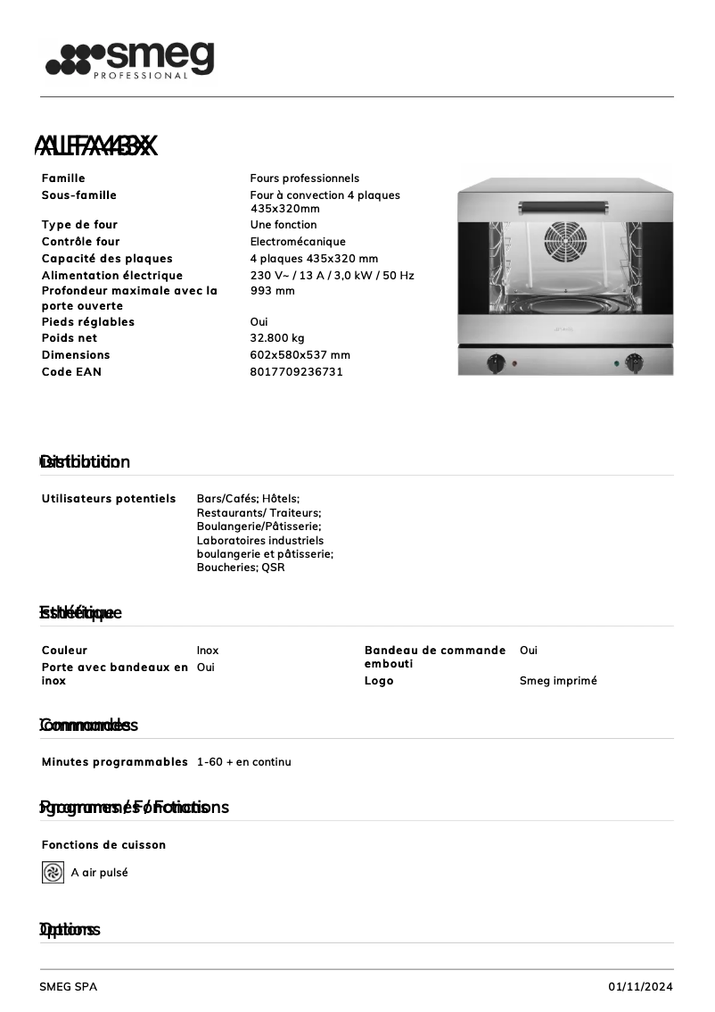 First page image of the manual for ALFA43X