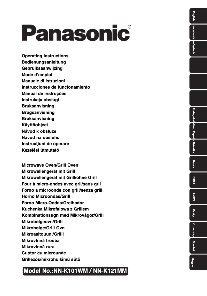 Page 1 of the manual User Manual Panasonic NN-K101W