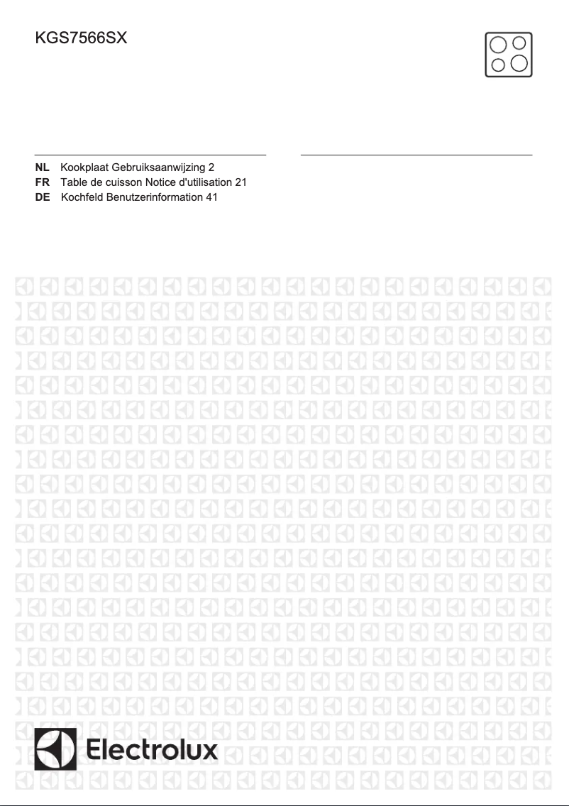 Page 1 of the manual User Manual Electrolux KGS7566SX