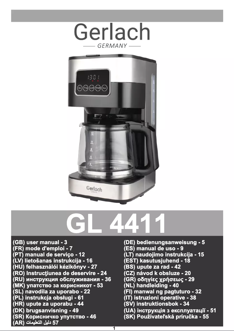 Page 1 of the manual User Manual Gerlach GL 4411