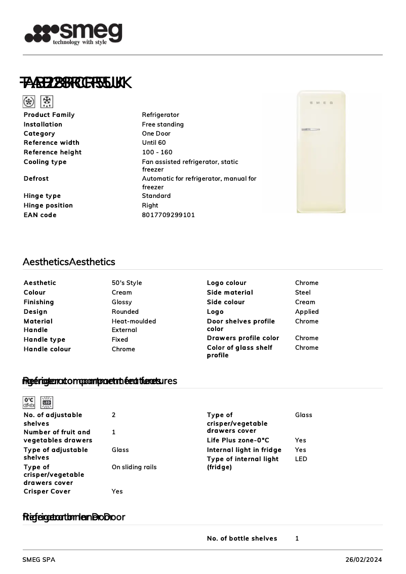 First page image of the manual for FAB28RCR5UK