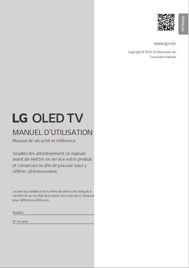 Page 1 of the manual User Manual LG OLED48C25LB