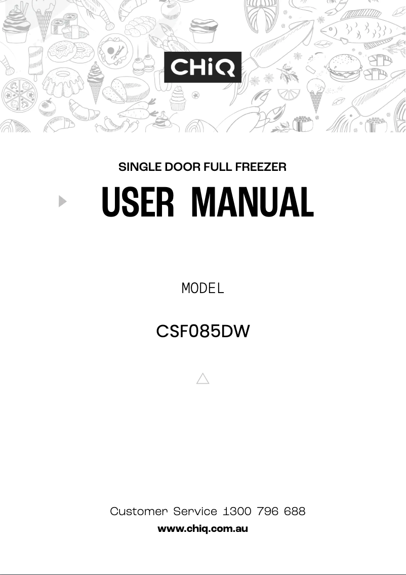 Image de la première page du manuel de l'appareil CSF085DW