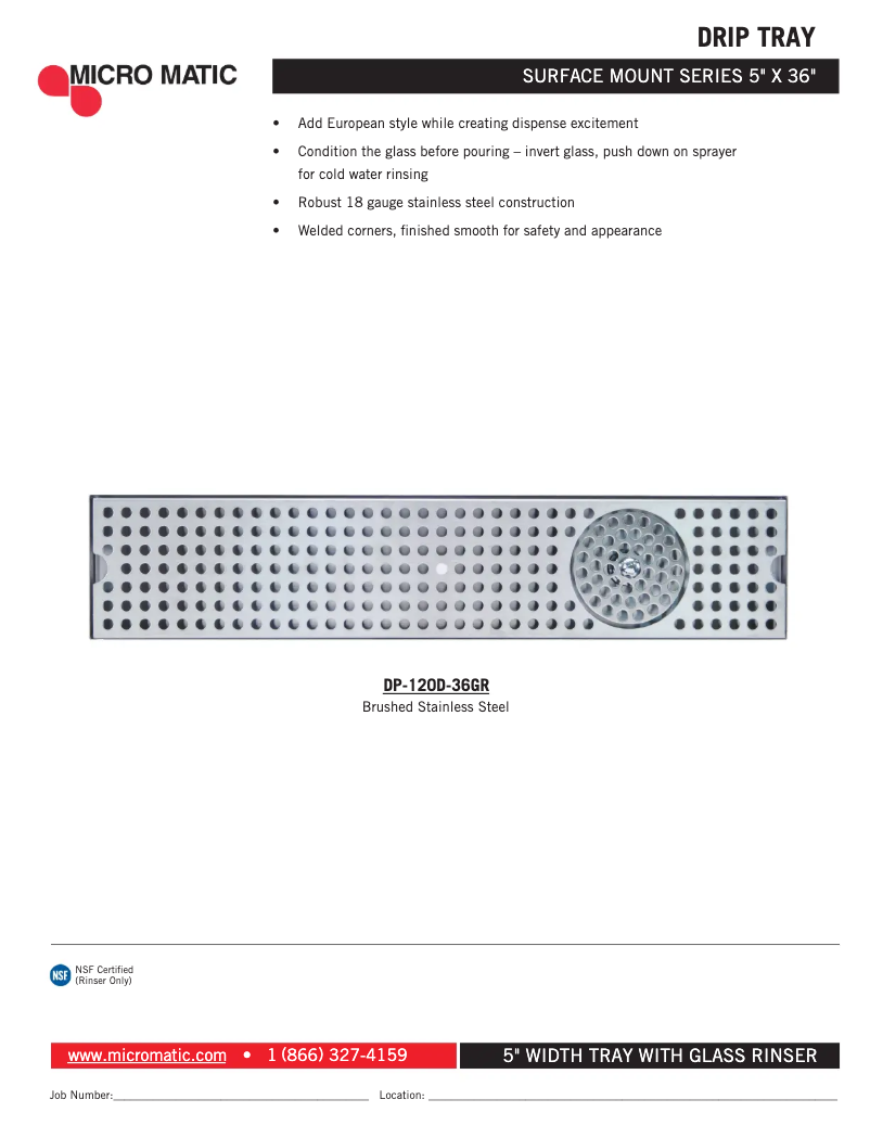 First page image of the manual for DP-120D-36GR