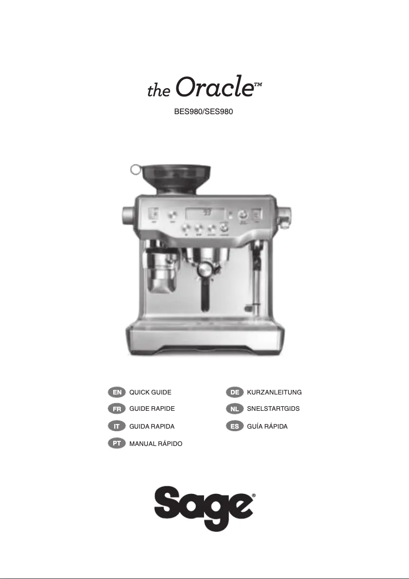 First page image of the manual for The Oracle BES980