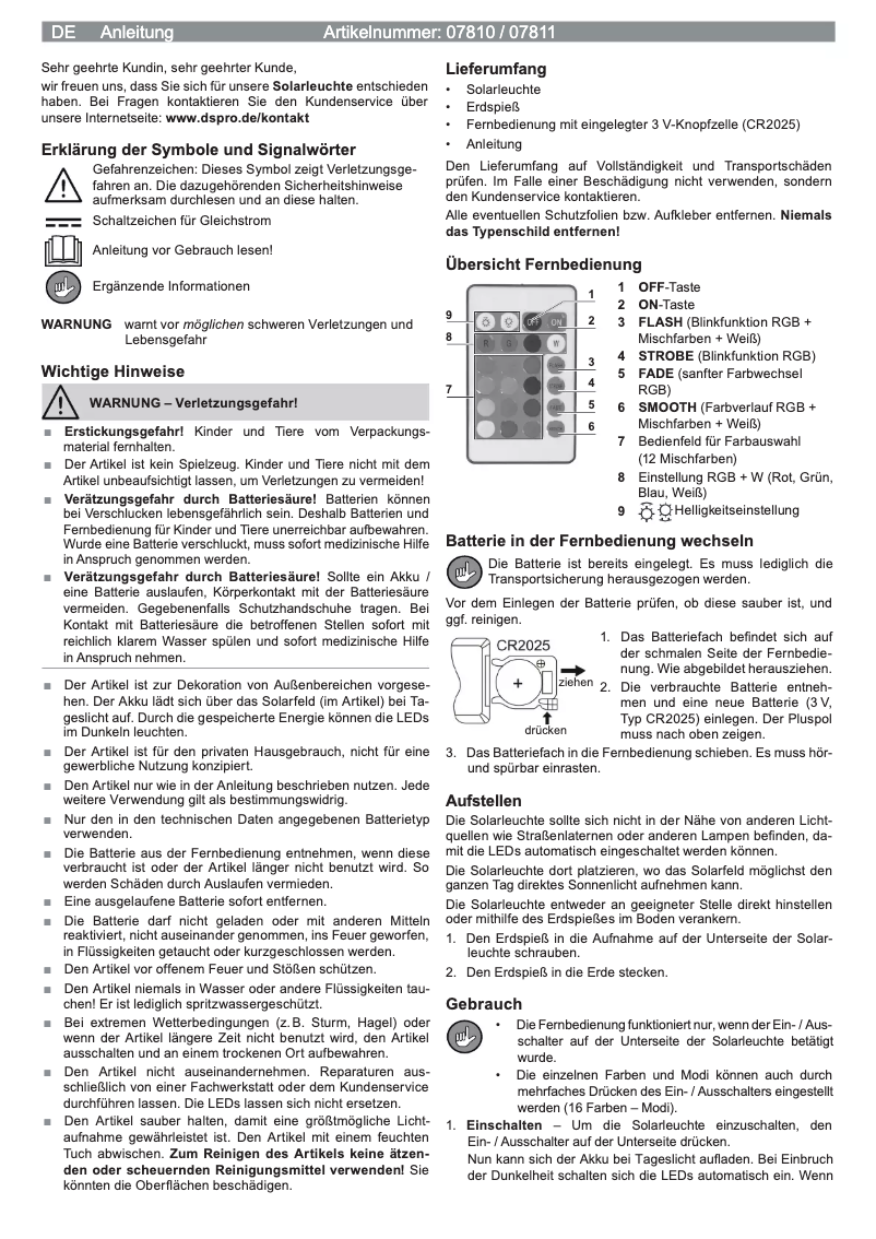 Page 1 of the manual User Manual EasyMaxx 07810