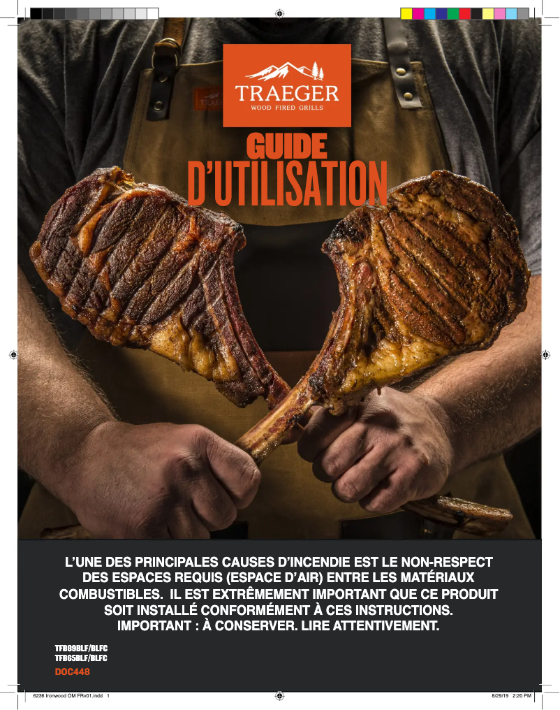 Page 1 of the manual User Manual Traeger Ironwood 885