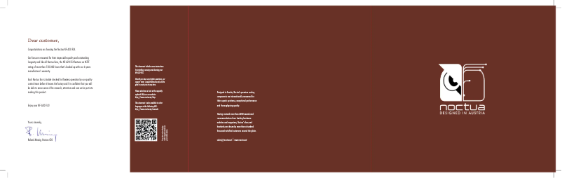 Page 1 de la notice Manuel utilisateur Noctua NF-A20 FLX