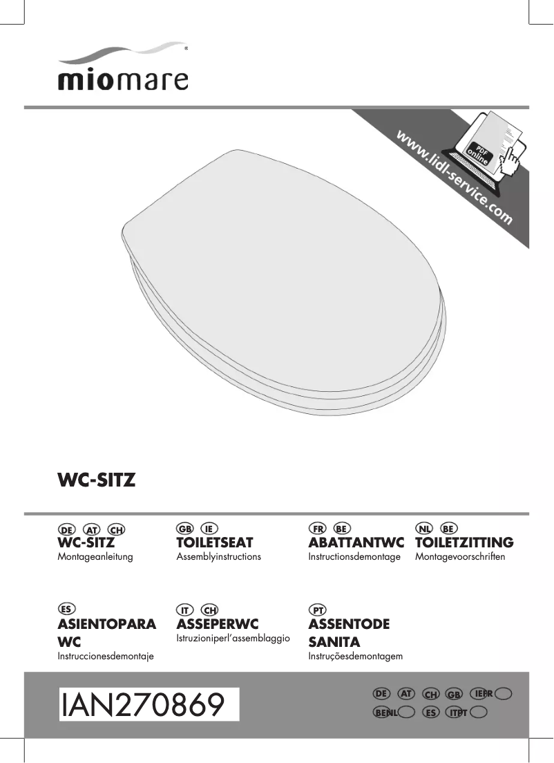 First page image of the manual for IAN 270869