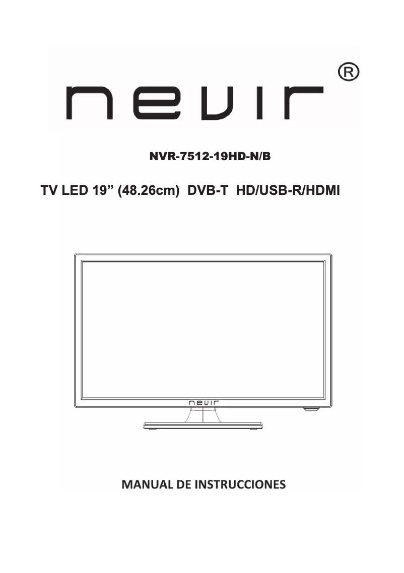 Page 1 of the manual User Manual Nevir NVR-7512-19HD-N