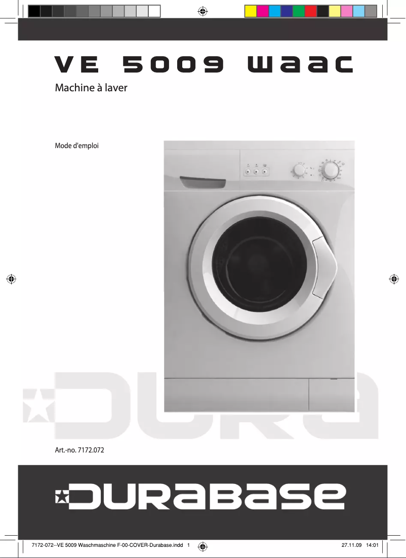 First page image of the manual for VE 5009 WAAC