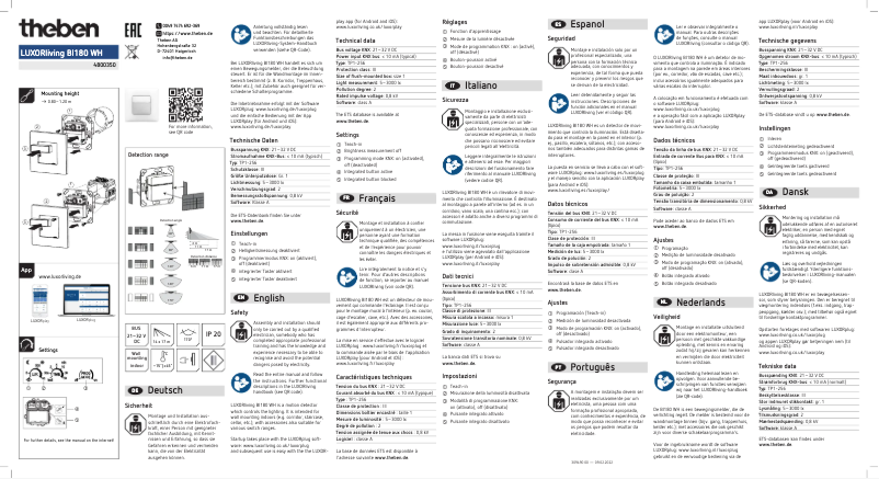 Page 1 of the manual User Manual Theben LUXORliving BI180