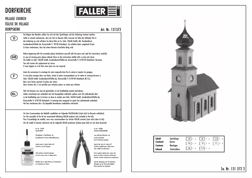First page image of the manual for 131372