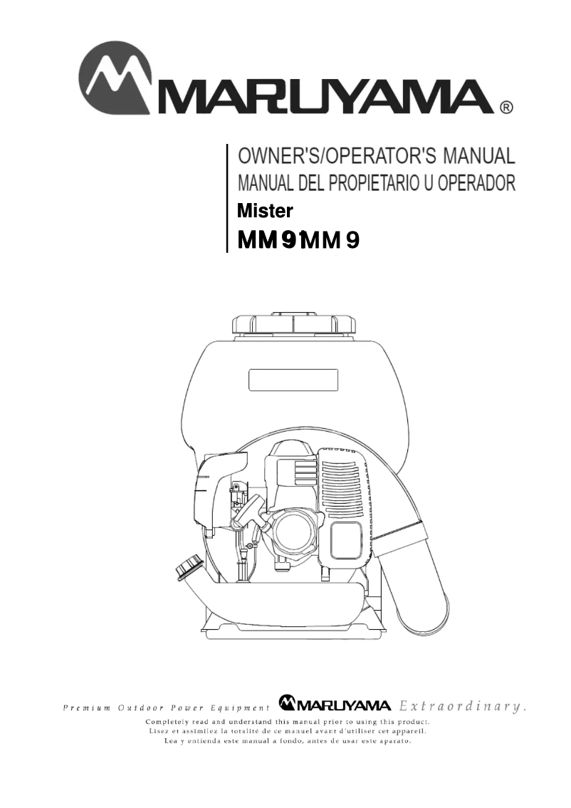Page 1 of the manual User Manual Maruyama MM91