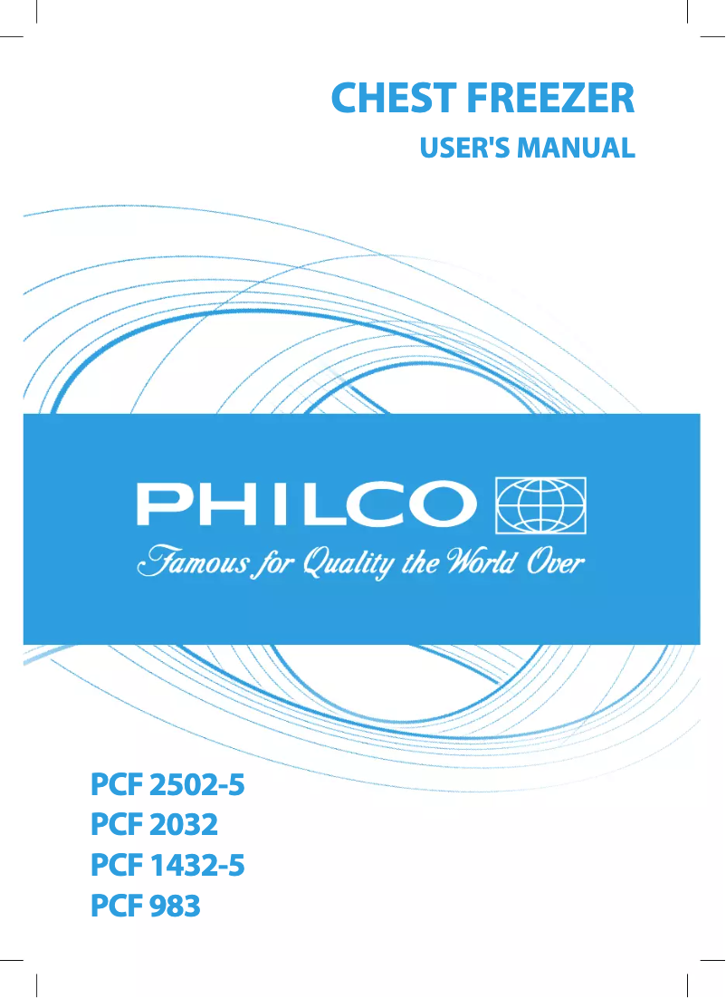 First page image of the manual for PCF 2032