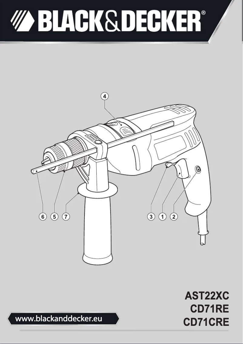 Page 1 of the manual User Manual Black & Decker CD71RE