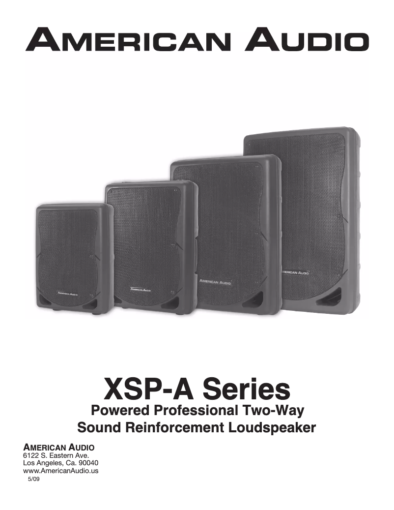 Page 1 of the manual User Manual American Audio XSP-8A