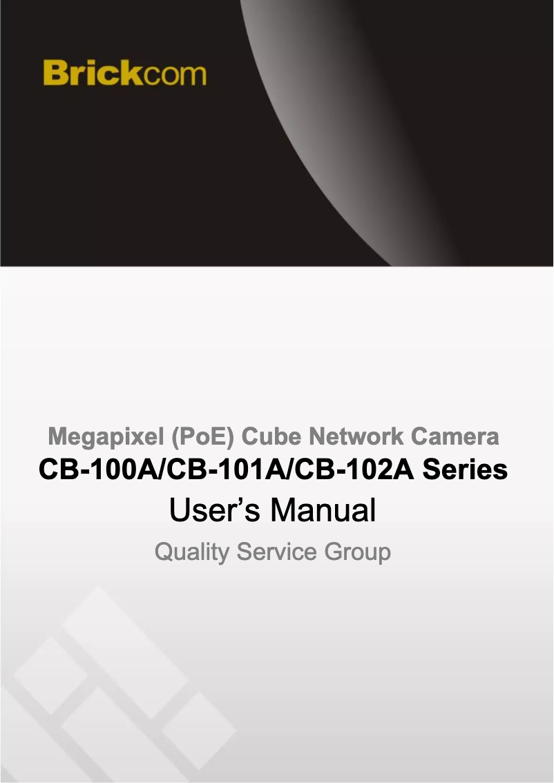Page 1 of the manual User Manual Brickcom WCB-100AP