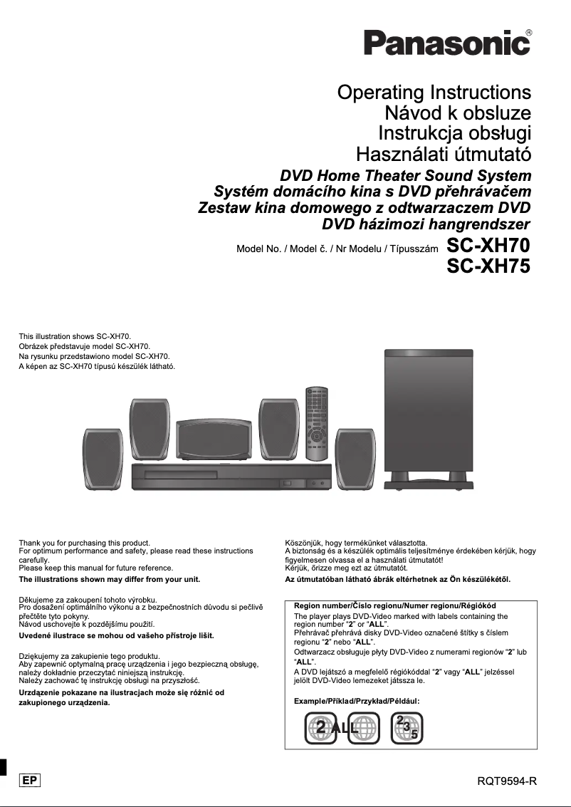 First page image of the manual for SC-XH75