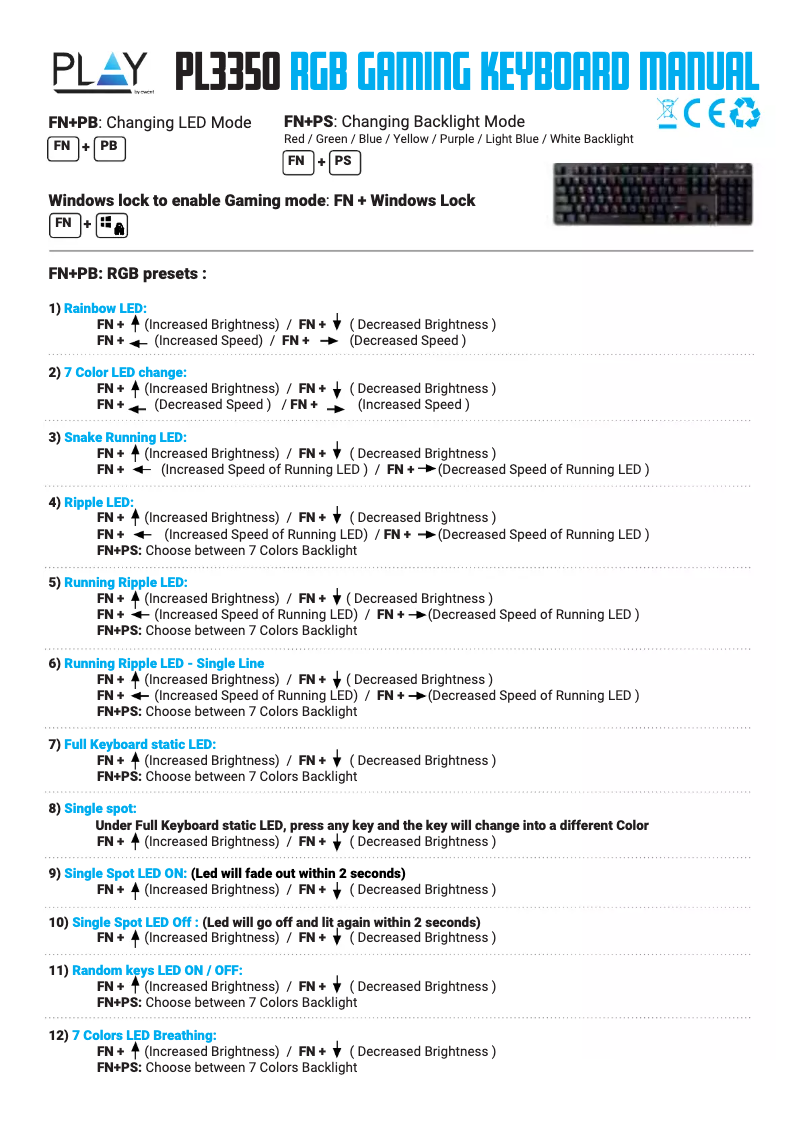 Page 1 de la notice Manuel utilisateur Ewent Play PL3350