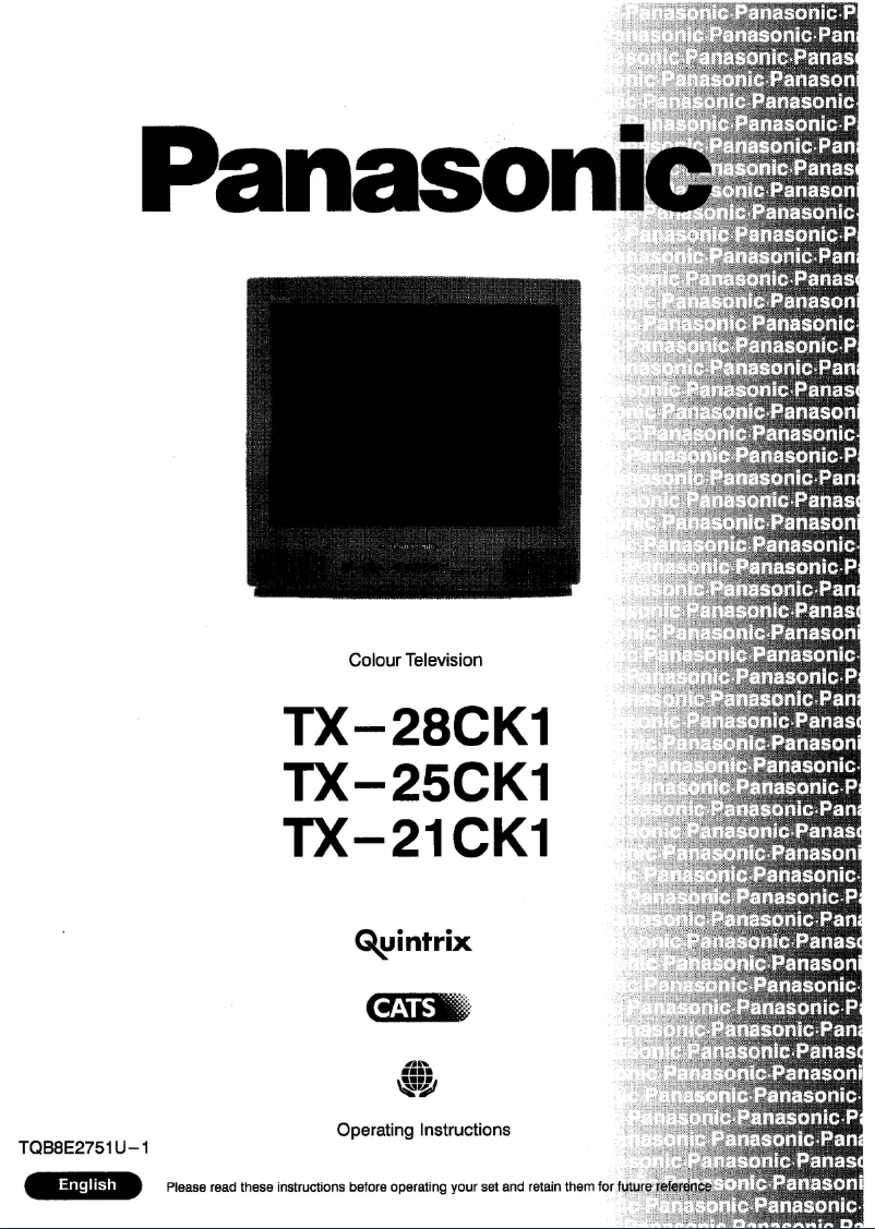First page image of the manual for TX-25CK1TX