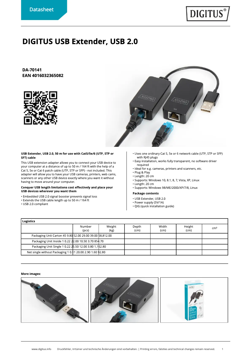 First page image of the manual for DA-70141
