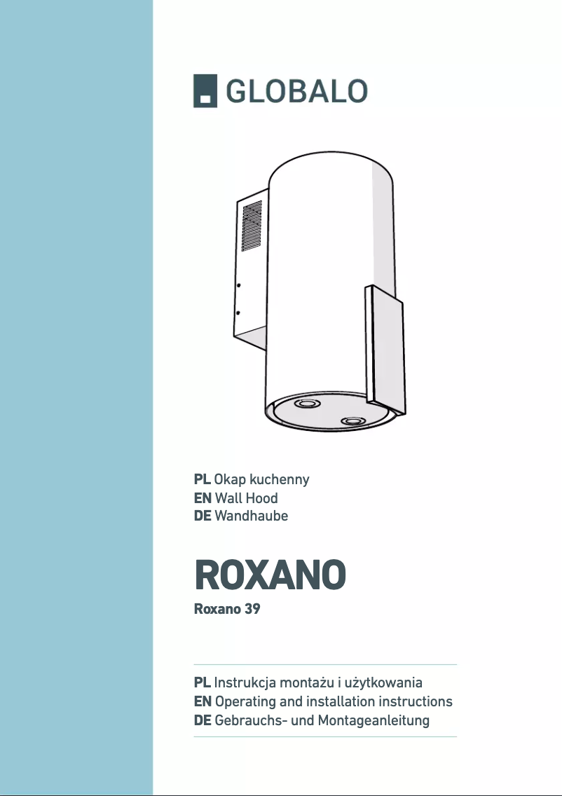 Page 1 of the manual User Manual Globalo ROXANO 39.1