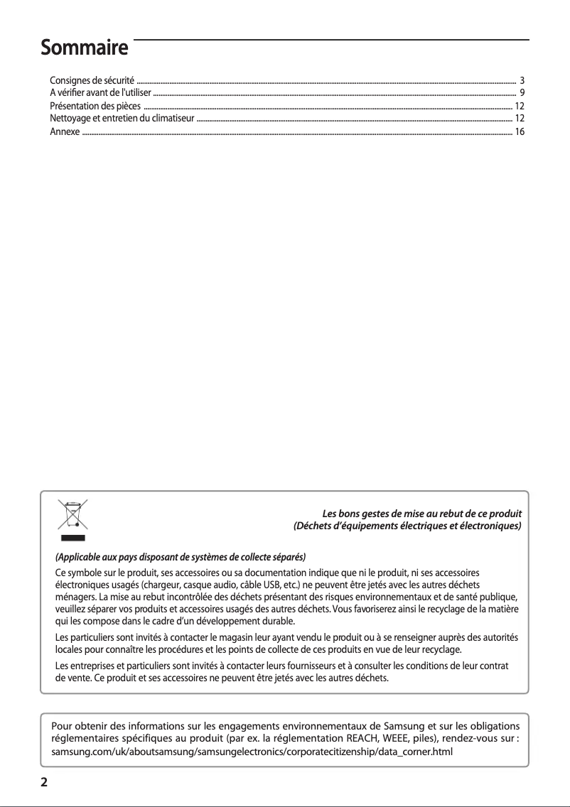 First page image of the manual for AC071FB4DEH