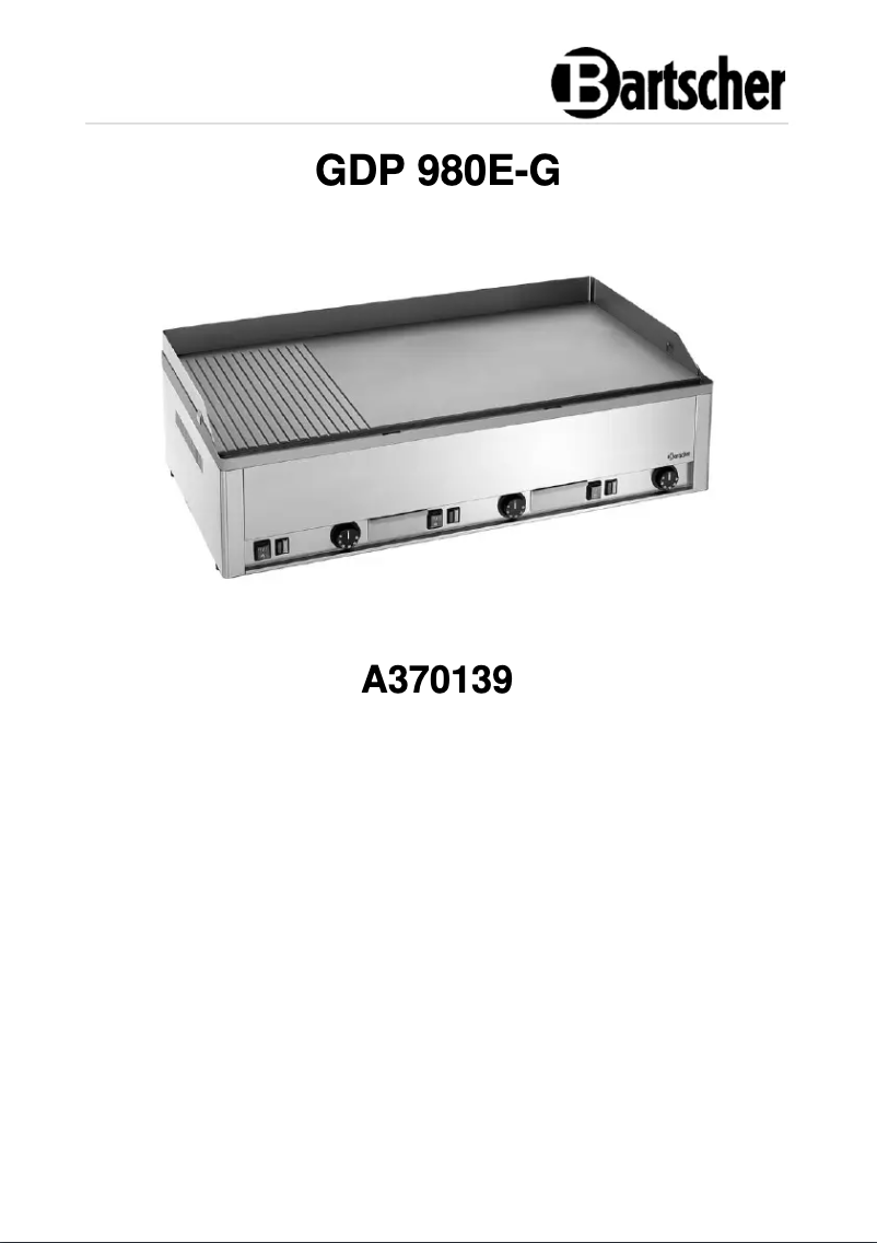 First page image of the manual for GDP 980E-GR