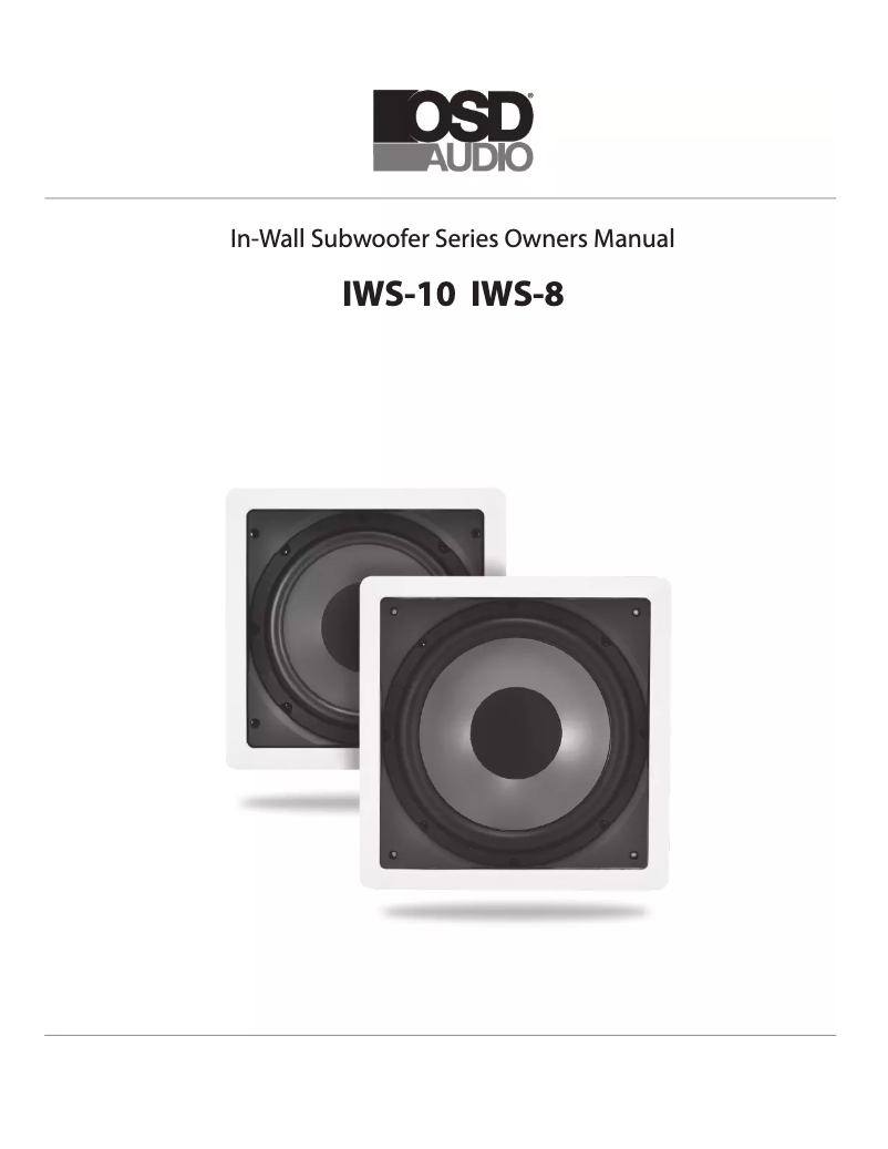 First page image of the manual for IWS8