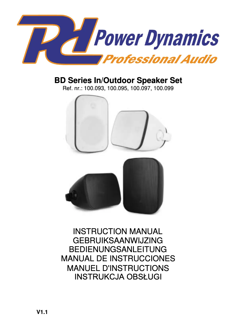 Page 1 of the manual User Manual Power Dynamics BD65B