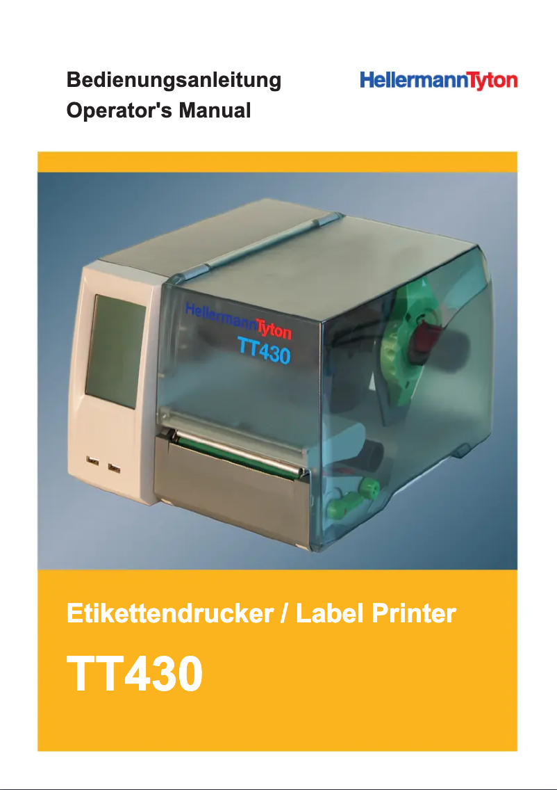 Page 1 of the manual User Manual HellermannTyton TT 430