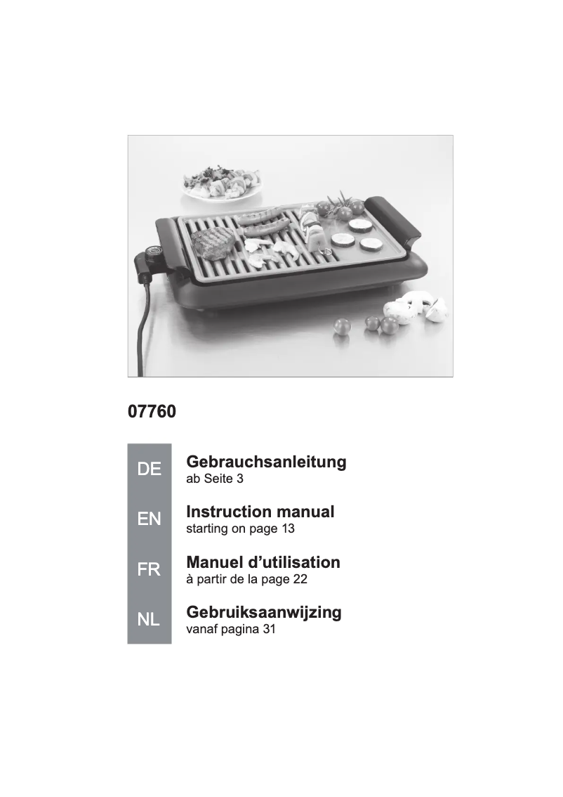 First page image of the manual for 07760