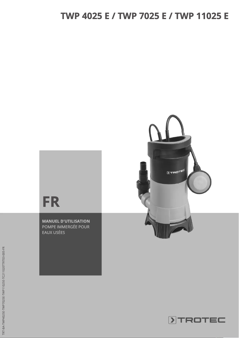 First page image of the manual for TWP 4025 E