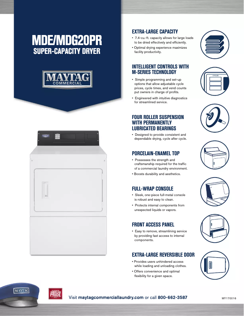 First page image of the manual for MDE20PRAYW