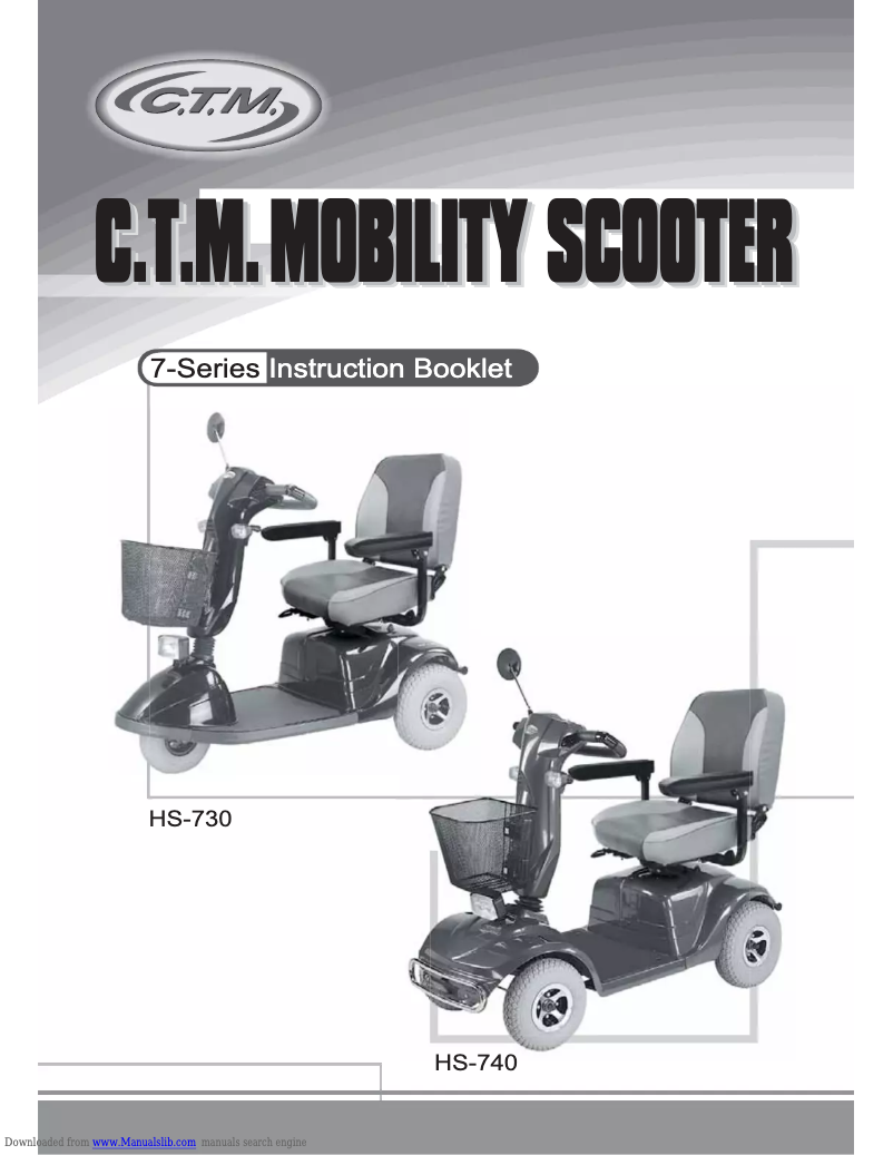 Page 1 of the manual User Manual C.T.M. HS-730