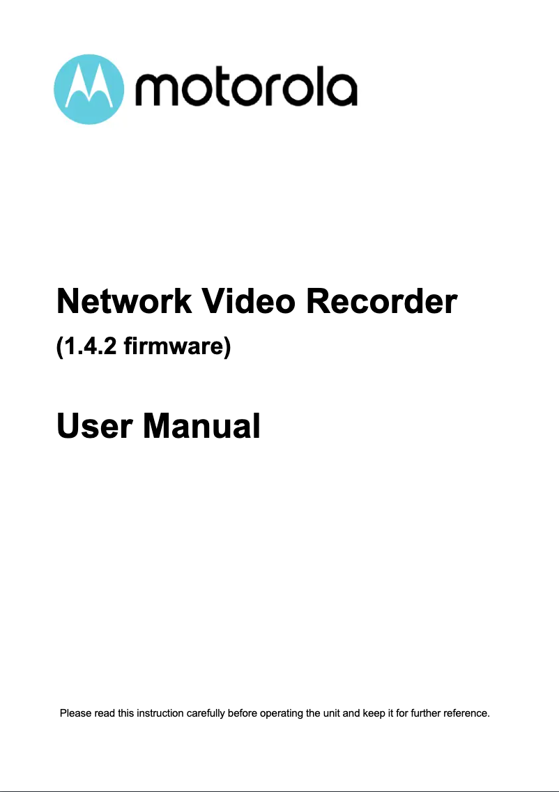 Page 1 of the manual User Manual Motorola MTR08IPOE