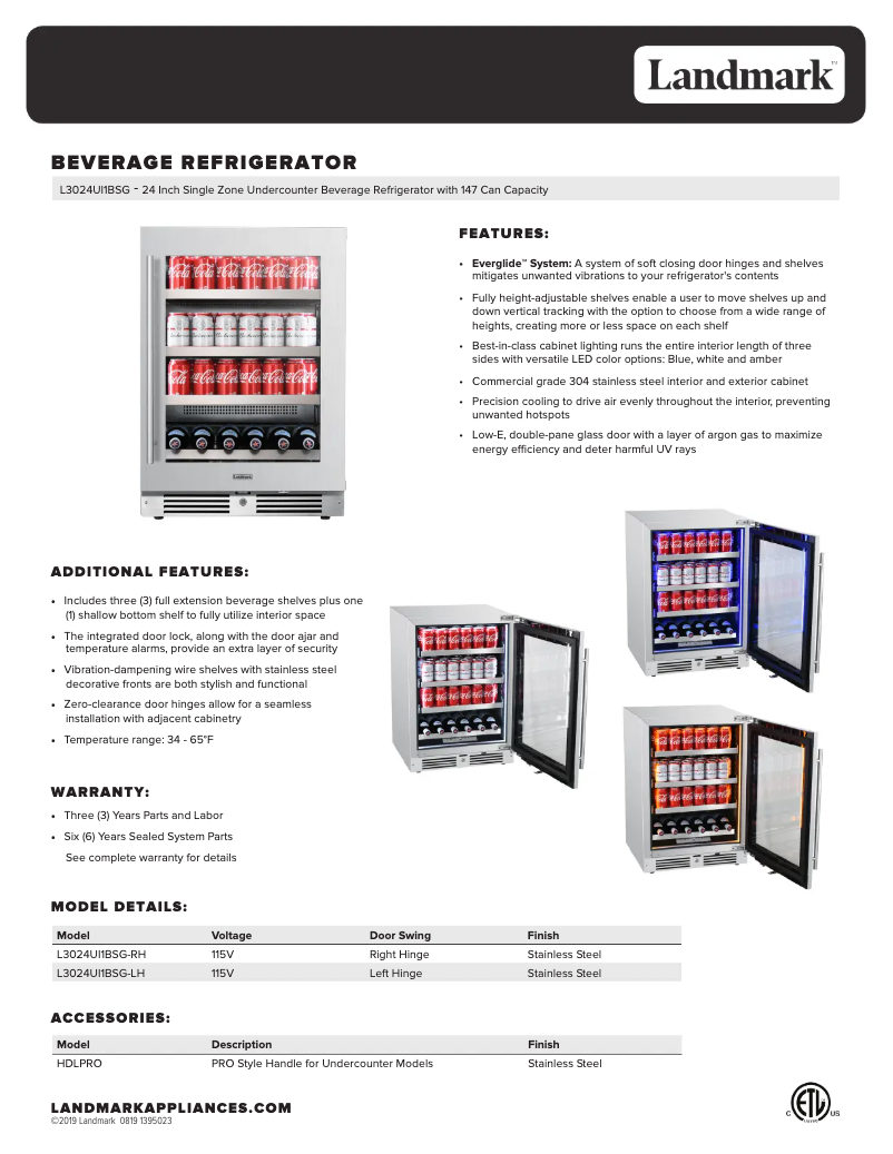 First page image of the manual for L3024UI1BSG-LH