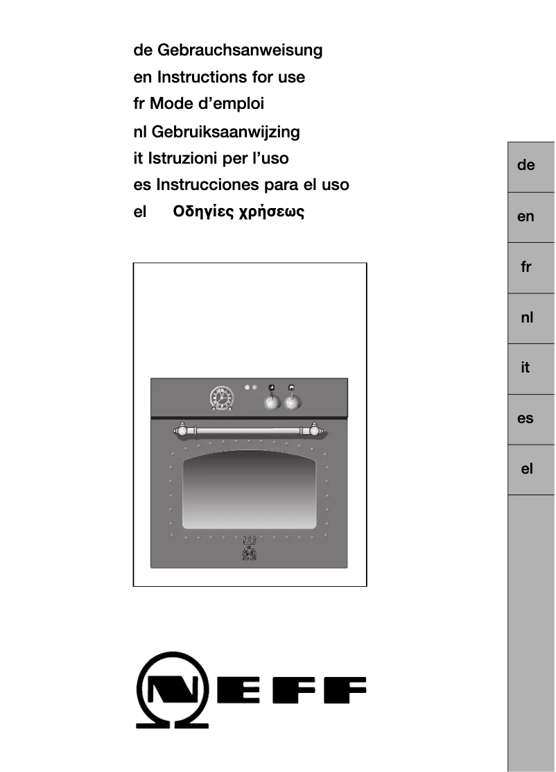 Page 1 of the manual User Manual Neff B1488CK